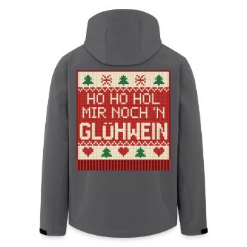 Ho Ho Hol mir Glühwein Strickmuster - Recycelte Männer Softshell-Jacke von Stanley/Stella - Anthrazit - Hinten - AI Model Male 185 light (185cm)