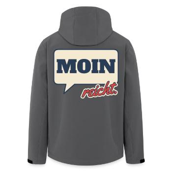 Moin reicht Norddeutsch Spruch - Recycelte Männer Softshell-Jacke von Stanley/Stella - Anthrazit - Hinten - AI Model Male 185 light (185cm)