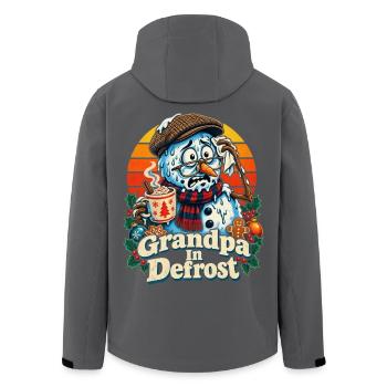 Christmas Schneemann Grandpa In Defrost - Recycelte Männer Softshell-Jacke von Stanley/Stella - Anthrazit - Hinten - AI Model Male 185 light (185cm)
