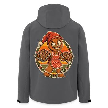 Christmas Lebkuchen-Oma mit Geheimcharge - Recycelte Männer Softshell-Jacke von Stanley/Stella - Anthrazit - Hinten - AI Model Male 185 light (185cm)