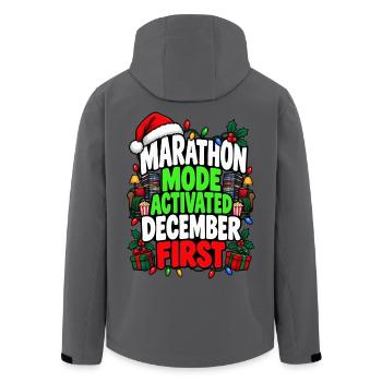 Marathon Mode Activated Weihnachtsfilme Dezember - Recycelte Männer Softshell-Jacke von Stanley/Stella - Anthrazit - Hinten - AI Model Male 185 light (185cm)