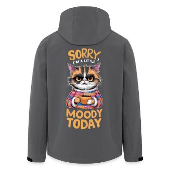 Es Tut Mir Leid, Eine Kleine Launische Katze - Recycelte Männer Softshell-Jacke von Stanley/Stella - Anthrazit - Hinten - AI Model Male 185 light (185cm)