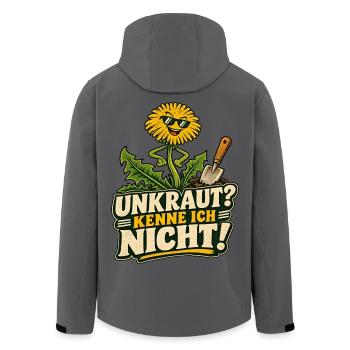 Unkraut? Kenne ich nicht – Gartencartoon - Recycelte Männer Softshell-Jacke von Stanley/Stella - Anthrazit - Hinten - AI Model Male 185 light (185cm)