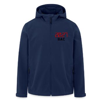 Baclaureate 2027, Französisch - Recycelte Männer Softshell-Jacke von Stanley/Stella - Navy - Vorne - AI Model Male 185 light (185cm)