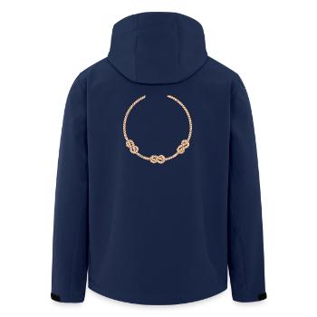 Kordel mit 3 Knoten - Recycelte Männer Softshell-Jacke von Stanley/Stella - Navy - Hinten - AI Model Male 185 light (185cm)