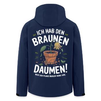 Ich habe den braunen Daumen - Recycelte Männer Softshell-Jacke von Stanley/Stella - Navy - Hinten - AI Model Male 185 light (185cm)