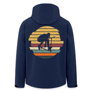 Stunt Scooter Roller Junge Vintage - Recycelte Männer Softshell-Jacke von Stanley/Stella - Navy - Hinten - AI Model Male 185 light (185cm)
