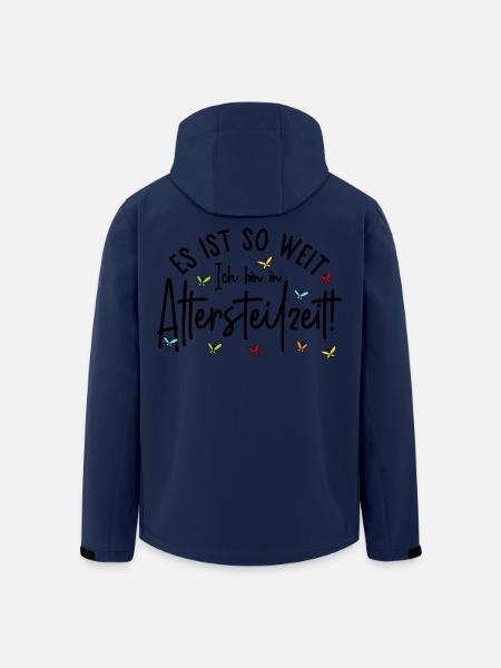 Es ist so weit Ich bin in Altersteilzeit - Recycelte Männer Softshell-Jacke von Stanley/Stella - Navy