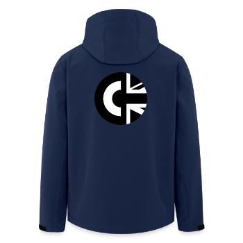 Zweifarbiges Großbritannien - Recycelte Männer Softshell-Jacke von Stanley/Stella - Navy - Hinten - AI Model Male 185 light (185cm)