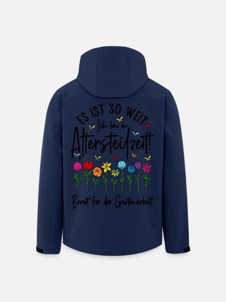 Altersteilzeit - Bereit für die Gartenarbeit - Recycelte Männer Softshell-Jacke von Stanley/Stella - Navy