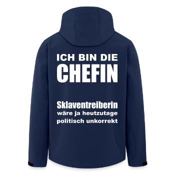 Ich bin der Chefin, Sklaventreiberin - Recycelte Männer Softshell-Jacke von Stanley/Stella - Navy - Hinten - AI Model Male 185 light (185cm)