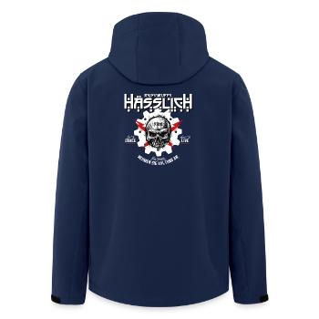 EBM - Reisegruppe Hässlich - Recycelte Männer Softshell-Jacke von Stanley/Stella - Navy - Hinten - AI Model Male 185 light (185cm)