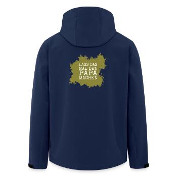 Lass das mal den Papa machen - Recycelte Männer Softshell-Jacke von Stanley/Stella - Navy - Hinten - AI Model Male 185 light (185cm)