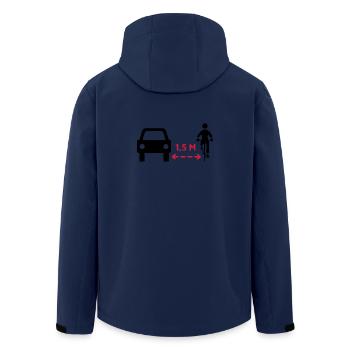 Abstand halten! - Recycelte Männer Softshell-Jacke von Stanley/Stella - Navy - Hinten - AI Model Male 185 light (185cm)