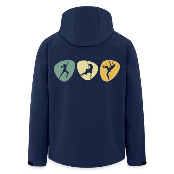 Klettern Kletterer Kletterhalle Boulder Bouldern - Recycelte Männer Softshell-Jacke von Stanley/Stella - Navy - Hinten - AI Model Male 185 light (185cm)