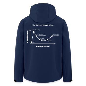 Der Dunning-Kruger-Effekt - Recycelte Männer Softshell-Jacke von Stanley/Stella - Navy - Hinten - AI Model Male 185 light (185cm)