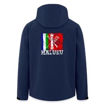 A443E9CE 73F6 4D86 9426 AE8970B3CD94 - Recycelte Männer Softshell-Jacke von Stanley/Stella - Navy - Hinten - AI Model Male 185 light (185cm)