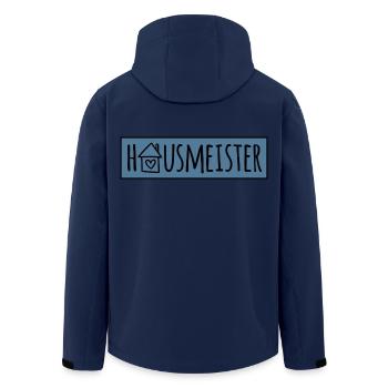 Hausmeister - Recycelte Männer Softshell-Jacke von Stanley/Stella - Navy - Hinten - AI Model Male 185 light (185cm)