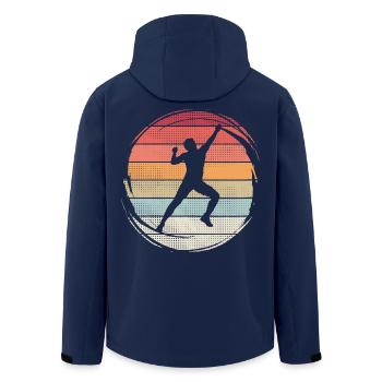 Bouldern Boulder Klettern Bergsteiger - Recycelte Männer Softshell-Jacke von Stanley/Stella - Navy - Hinten - AI Model Male 185 light (185cm)