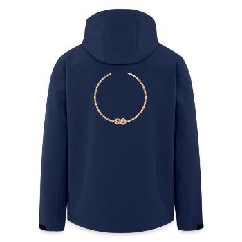 Kordel mit 1 Knoten - Recycelte Männer Softshell-Jacke von Stanley/Stella - Navy - Hinten - AI Model Male 185 light (185cm)