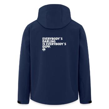 FJS - everybody.white - Recycelte Männer Softshell-Jacke von Stanley/Stella - Navy - Hinten - AI Model Male 185 light (185cm)