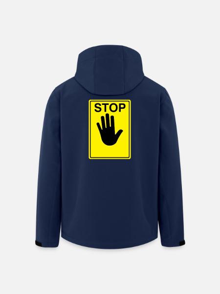 Stop Sign Logo - Men’s Recycled Softshell Jacket by Stanley/Stella - navy
