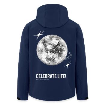 Discokugel Celebrate Life! - Recycelte Männer Softshell-Jacke von Stanley/Stella - Navy - Hinten - AI Model Male 185 light (185cm)