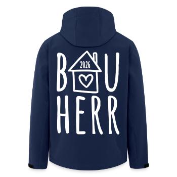 Bauherr 2026 - Recycelte Männer Softshell-Jacke von Stanley/Stella - Navy - Hinten - AI Model Male 185 light (185cm)