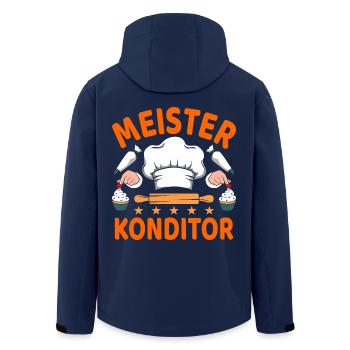 Meisterkonditor Bester Konditor Lustiges - Recycelte Männer Softshell-Jacke von Stanley/Stella - Navy - Hinten - AI Model Male 185 light (185cm)