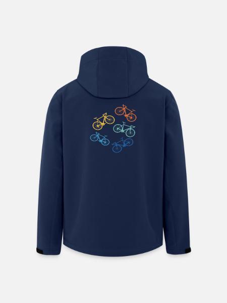Fahrrad Radsport Radfahren Rennrad Retro - Recycelte Männer Softshell-Jacke von Stanley/Stella - Navy