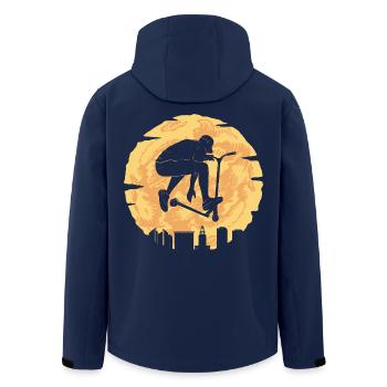 Stunt Scooter Grafik Roller Stuntroller Tretroller - Recycelte Männer Softshell-Jacke von Stanley/Stella - Navy - Hinten - AI Model Male 185 light (185cm)