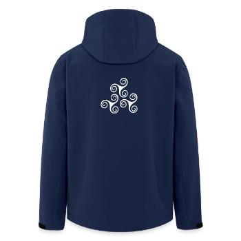 Triskelen - druidisches/keltisches Symbol - Recycelte Männer Softshell-Jacke von Stanley/Stella - Navy - Hinten - AI Model Male 185 light (185cm)