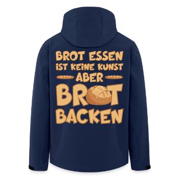 BROT BACKEN IST EINE KUNST - Recycelte Männer Softshell-Jacke von Stanley/Stella - Navy - Hinten - AI Model Male 185 light (185cm)