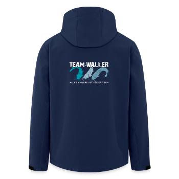 Wels angeln Waller fischen Team Waller - Recycelte Männer Softshell-Jacke von Stanley/Stella - Navy - Hinten - AI Model Male 185 light (185cm)