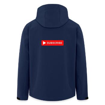 Abonnieren-Knopf-Klick-Icon-Design - Recycelte Männer Softshell-Jacke von Stanley/Stella - Navy - Hinten - AI Model Male 185 light (185cm)