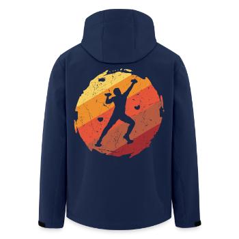 Bergsteiger Bouldern Klettern Boulder - Recycelte Männer Softshell-Jacke von Stanley/Stella - Navy - Hinten - AI Model Male 185 light (185cm)