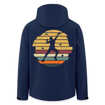 Boulder Klettern Bouldern Bergsteiger Kletterer - Recycelte Männer Softshell-Jacke von Stanley/Stella - Navy - Hinten - AI Model Male 185 light (185cm)