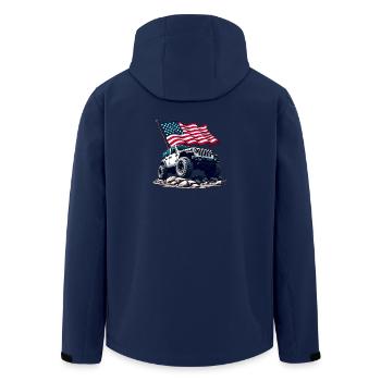 Amerikanischer Offroad-Motor - Recycelte Männer Softshell-Jacke von Stanley/Stella - Navy - Hinten - AI Model Male 185 light (185cm)