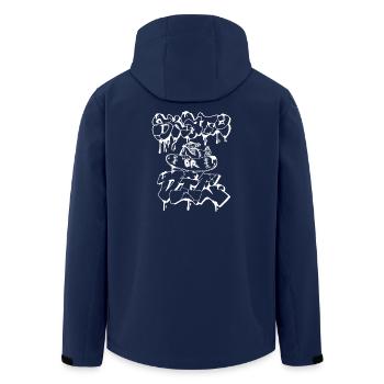 Schlittschuh oder stirb weiß - Recycelte Männer Softshell-Jacke von Stanley/Stella - Navy - Hinten - AI Model Male 185 light (185cm)