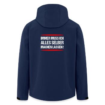 Immer Muss Ich Alles Selber Machen - Recycelte Männer Softshell-Jacke von Stanley/Stella - Navy - Hinten - AI Model Male 185 light (185cm)