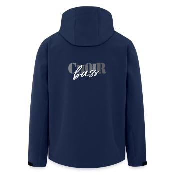 Choir - Bass singer - Recycelte Männer Softshell-Jacke von Stanley/Stella - Navy - Hinten - AI Model Male 185 light (185cm)