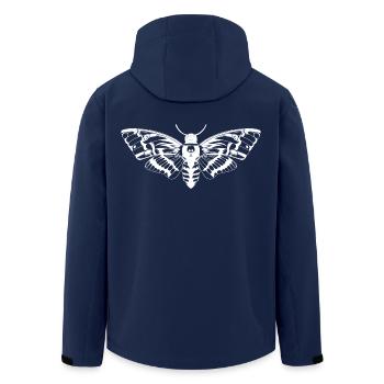 Motte / Totenkopfschwärmer / Nachtschwärmer - Recycelte Männer Softshell-Jacke von Stanley/Stella - Navy - Hinten - AI Model Male 185 light (185cm)