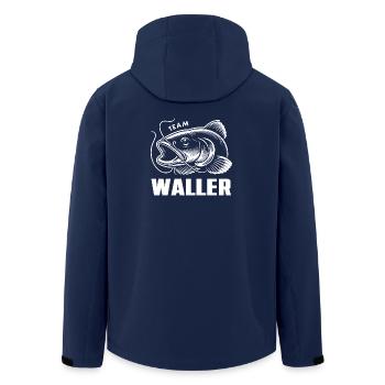 Team Waller Wels Welsfischen Sportfischen - Recycelte Männer Softshell-Jacke von Stanley/Stella - Navy - Hinten - AI Model Male 185 light (185cm)