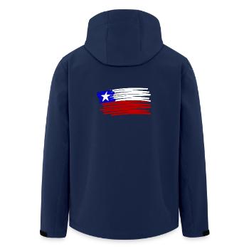 Chile Flag Flagge painted gemalt - Recycelte Männer Softshell-Jacke von Stanley/Stella - Navy - Hinten - AI Model Male 185 light (185cm)