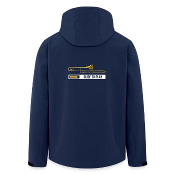 Slide To Play Posaunenspieler Musiker Posaunist - Recycelte Männer Softshell-Jacke von Stanley/Stella - Navy - Hinten - AI Model Male 185 light (185cm)
