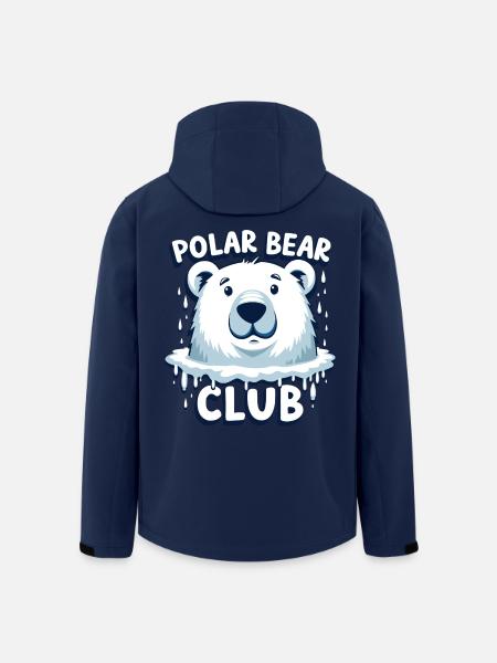 Eisbär Club Grafik - Recycelte Männer Softshell-Jacke von Stanley/Stella - Navy