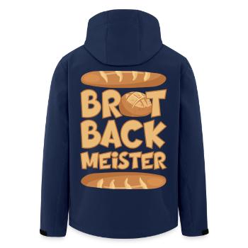 BROT BACKMEISTER BROT BACKEN - Recycelte Männer Softshell-Jacke von Stanley/Stella - Navy - Hinten - AI Model Male 185 light (185cm)