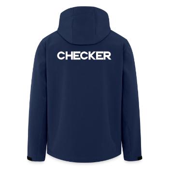 Checker - Recycelte Männer Softshell-Jacke von Stanley/Stella - Navy - Hinten - AI Model Male 185 light (185cm)