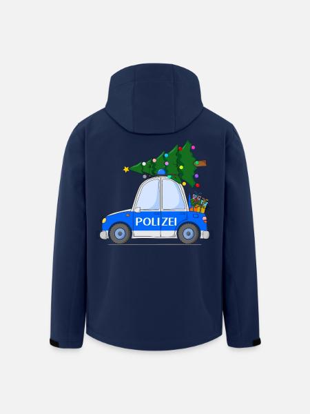 Police Car Christmas - Men’s Recycled Softshell Jacket by Stanley/Stella - navy