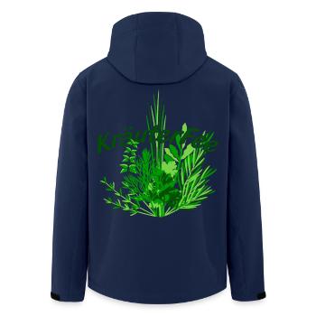 KräuterFee 2 - Recycelte Männer Softshell-Jacke von Stanley/Stella - Navy - Hinten - AI Model Male 185 light (185cm)